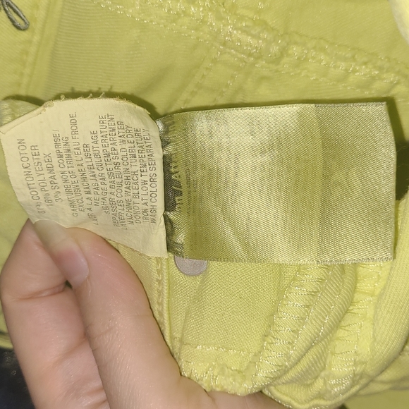 Second Yoga Jeans 💛 Neon Yellow Stretch Jeans - Happy Dopamine Clothing Size 28 - Picture 8 of 10